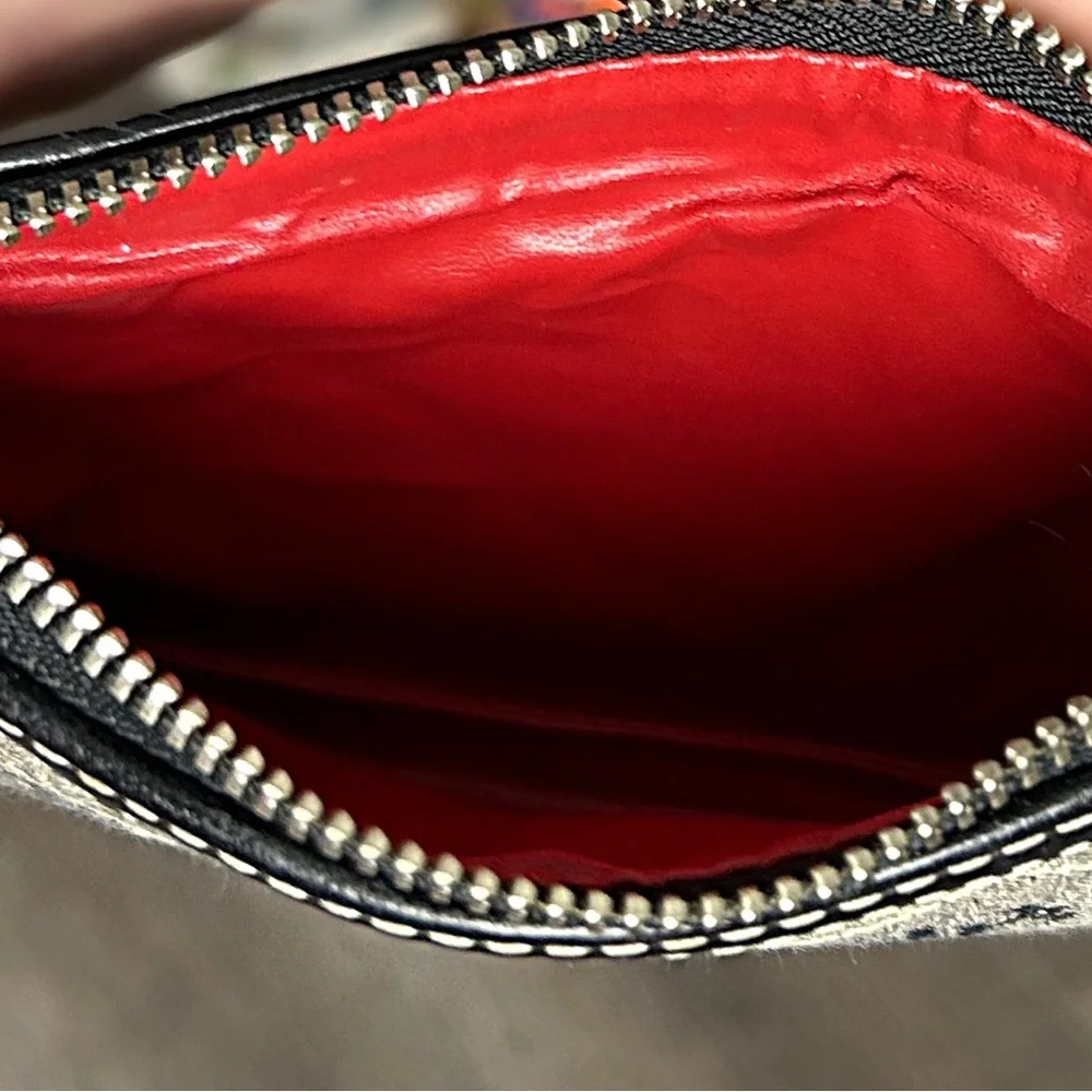 Dooney & Bourke Black and Tan Patterned Wristlet - Picture 7 of 7